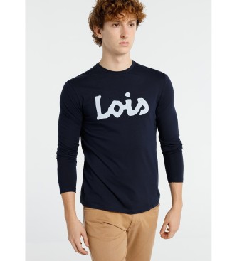 Lois Jeans Flock T-shirt lange mouw Lois navy