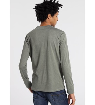 Lois Jeans Lois Earth Graphic Long Sleeve T-shirt green