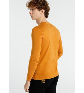 Lois Jeans T-shirt a maniche lunghe con grafica blu arancione vintage