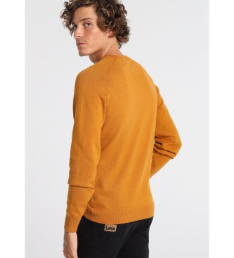 Lois Colarinho de Sweater Basic Sweater Peak Collar castanho