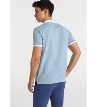 Lois Jeans Polo Shirt Korte Mouw Piqu Elasticos Tweekleurig blauw