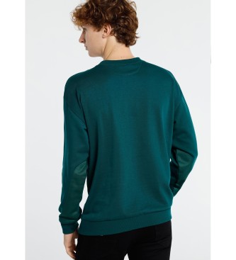 Lois Sweatshirt Big Pocket Zipper verde