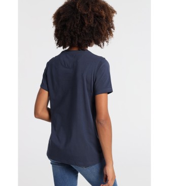 Lois T-Shirt Lois Jeans - Grafica Ragazza Vintage | Manica corta blu scuro