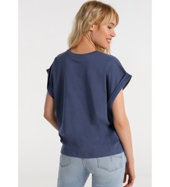 Lois Lois Jeans T-shirt - Folded sleeve with blue graphics