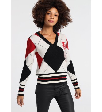 Lois Jeans College 62 pull-over multicolore Rhombus