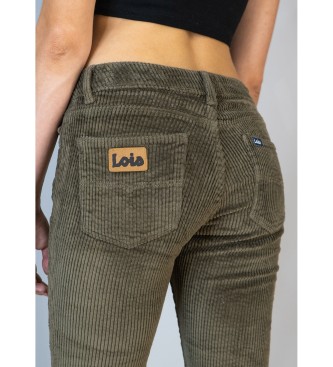 Lois Jeans Pantalon en velours ctel gris