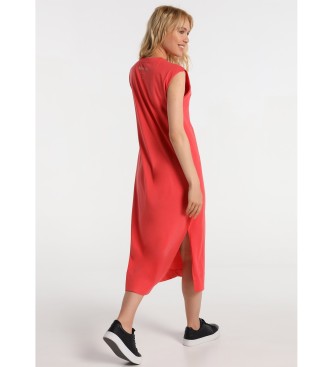 Lois Long Sleeveless Dress With Red Graphic