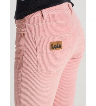 Lois Jeans Pants Coty Flare-Barbol Pants Color Thick Corduroy Pink