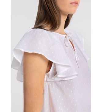 Lois Blusa Volante Plumeti blanco
