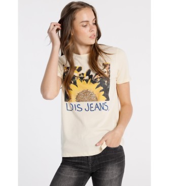 Lois T-shirt Detail Pailletes White