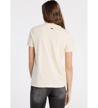 Lois T-shirt Pailletes Detail Branco