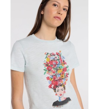 Lois T-shirt Grafica Flower bleu