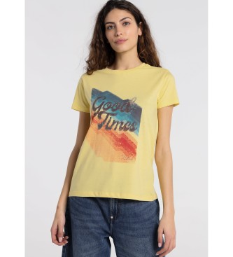 Lois Good Times Pop Graphic T-shirt yellow