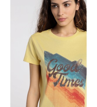 Lois Good Times Pop Graphic T-shirt yellow