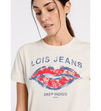 Lois T-shirt graphique à manches courtes, blanc