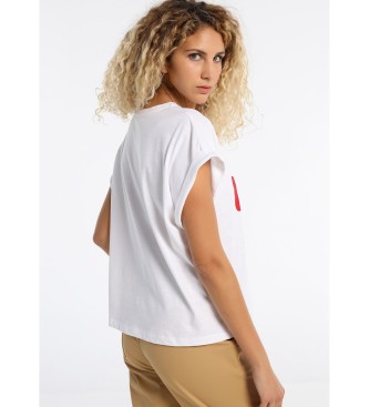 Lois T-Shirt graphique à manches doubles, blanc