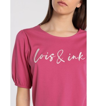 Lois Jeans T-shirt stampata a righe intrecciate