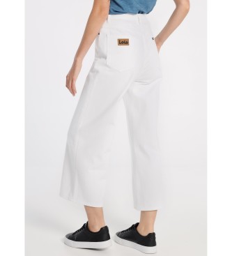 Lois Jeans Jeans Denim Colour Wide Leg Crop Fit White