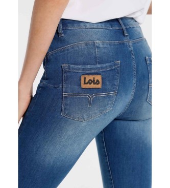 Lois Jeans Denim Double Stone Push Up Skinny Fit Azul