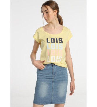 Lois Jeans Denim rok met hoge taille - Hoog Wit