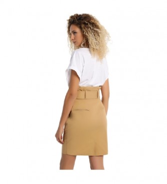 Lois Paper Bag Twill skirt brown