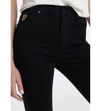 Lois  Jeans - Pantalon skinny taille haute Half Box Ankle noir