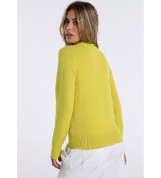Lois Round Neck Pullover Yellow