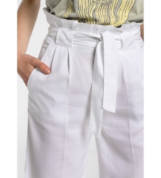 Lois Jeans Pantalon Cinturn Blanc