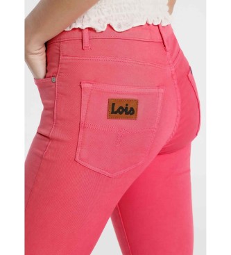 Lois Pantaloni skinny fit color twill rosa
