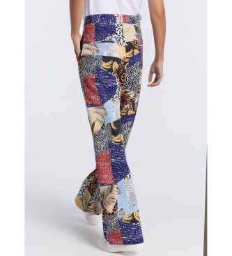 Lois Jeans Pantaloni multicolori con pieghe larghe