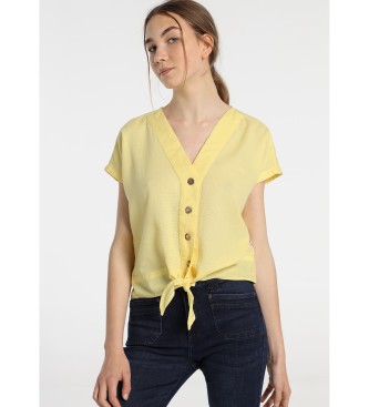 Lois Jeans T-shirt Knotted yellow