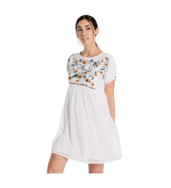 Lois White embroidered dress