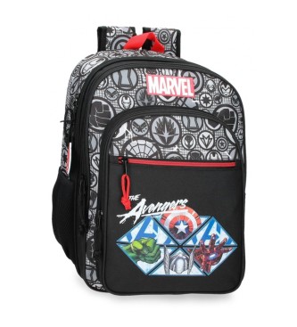 Disney Avengers Heroes Backpack Two compartments black -30x40x13cm
