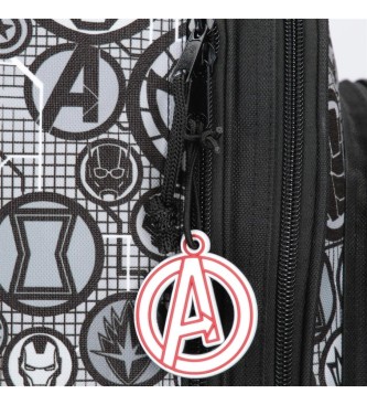 Disney Zaino Avengers Heroes Due scomparti con trolley nero -30x40x13cm-