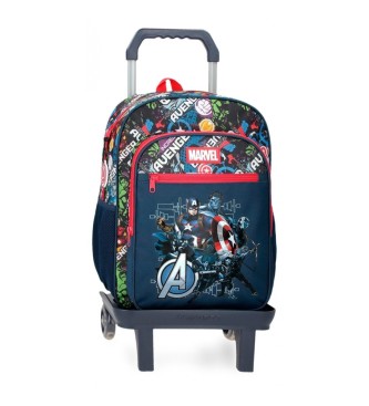 Joumma Bags Mochila escolar Avengers Legendary 40 cm com trolley azul-marinho