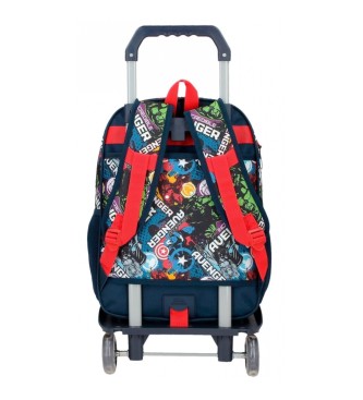 Joumma Bags Plecak szkolny Avengers Legendary 40 cm z wózkiem w kolorze granatowym
