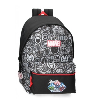Disney Avengers Heroes School Backpack with computer holder black -31x44x17,5cm