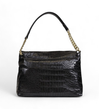 Love Moschino Saco em croco macio preto