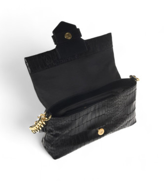 Love Moschino Borsa in morbido coccodrillo nero