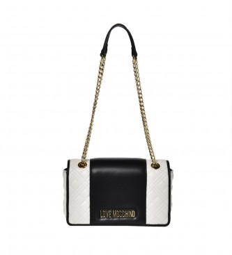Love Moschino Bicolour metal chain handbag black, white