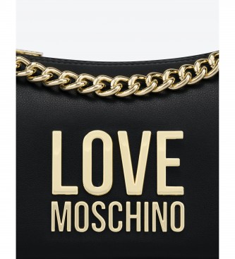 Love Moschino Pequena bolsa com o logótipo Hobo gold metal
