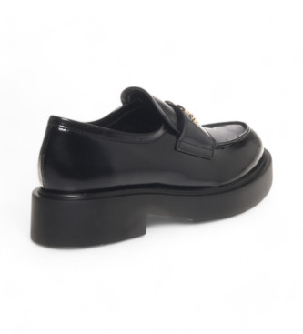 Love Moschino Mocassini City40 in pelle Cocco Nera