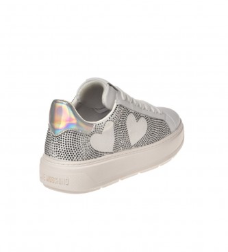 Love Moschino Chaussures Bold40 blanc, argent