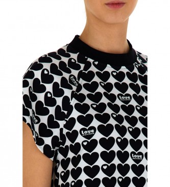Love Moschino T-shirt impressa em preto