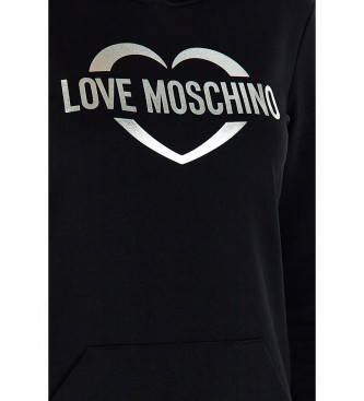 Love Moschino Camisola com capuz preto