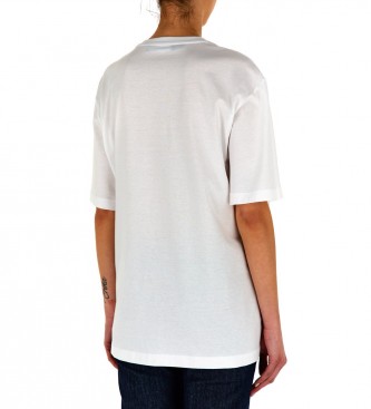 Love Moschino Camiseta logotipo blanco