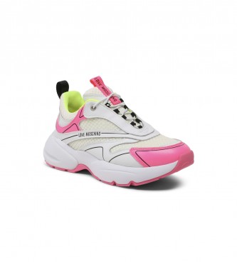 Love Moschino Trainers Pink white -Platform height 5cm