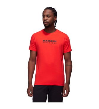 Mammut T-shirt com logtipo Core vermelho