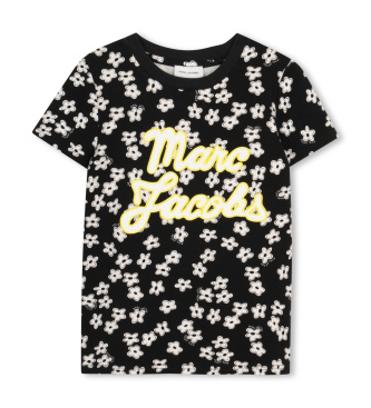 Marc Jacobs Schwarzes gebl�mtes T-shirt