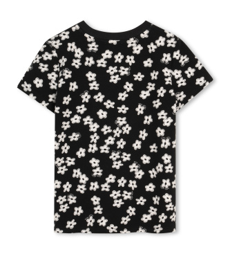 Marc Jacobs Schwarzes gebl�mtes T-shirt